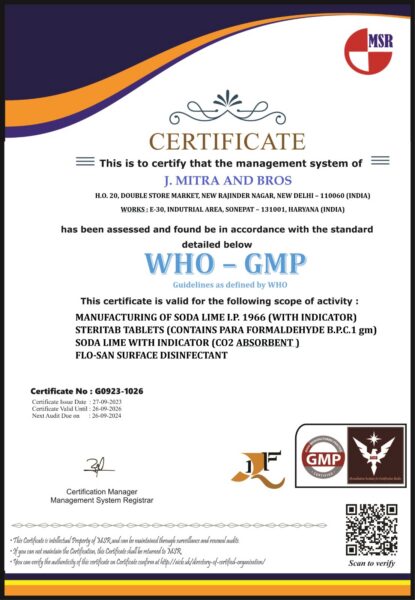 WHO-GMP — MSR · WHO Good Manufacturing Practice